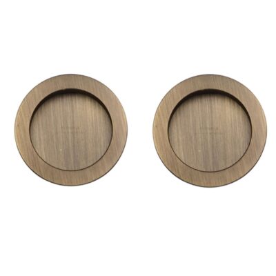Flush Pull Antique Brass (Per Pair)