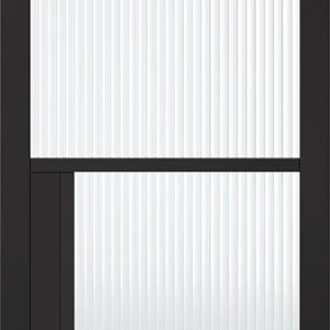 Internal Chelsea 4L Black Pre-Finished (REEDED GLASS) Door