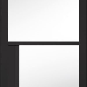 Internal Chelsea 4L Black Pre-Finished (CLEAR GLASS) Door