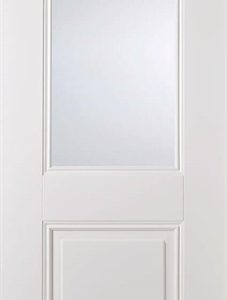 White Primed Arnhem (CLEAR BEVELLED GLASS) Solid Core - LPD