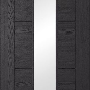 Internal Vancouver Laminate Black Ash Pre-Finished (CLEAR GLASS) Door
