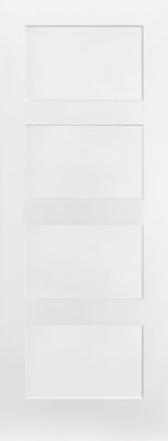 Internal White Primed Shaker 4 Panel FD30 44mm Fire Door