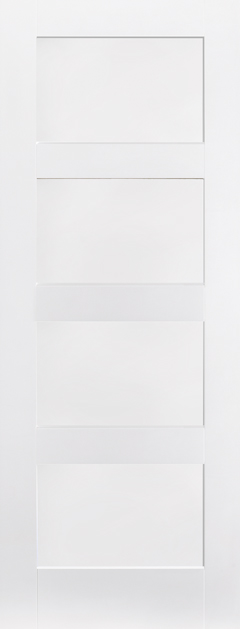 White Primed Shaker 4 Panel - Solid Core - LPD