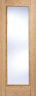 Internal Oak Vancouver Pattern 10 (CLEAR GLASS) Pre-Finished Door