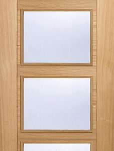 Oak Vancouver 4L (CLEAR GLASS) Pre-Finished Door - LPD