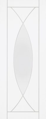 White Primed Pesaro (CLEAR GLASS) Semi Solid Core - XL