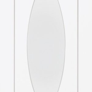White Primed Pesaro (CLEAR GLASS) Semi Solid Core - XL