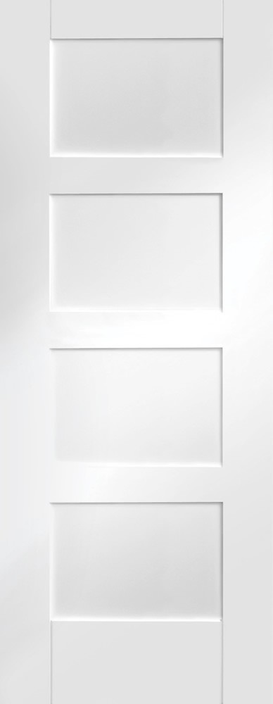 White Primed Shaker 4 Panel - FD30 - 44mm - XL