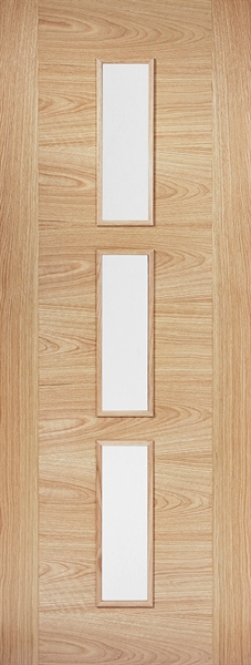 Internal Oak Sofia (CLEAR GLASS) Pre-Finished Door