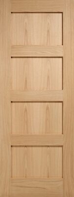 Oak Shaker 4 Panel Solid Core Pre-Finished Door - LPD