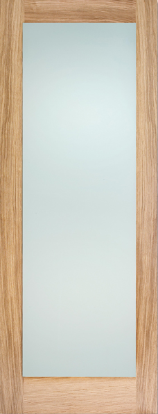 Internal Oak Pattern 10 (OBSCURE GLASS) Un-Finished Solid Core Door