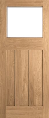 Internal Oak DX 30s Style Un-glazed (NO GLASS) Solid Core Un-Finished Door