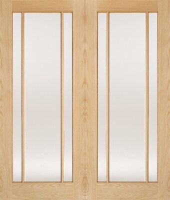 Oak Lincoln Un-Finished Rebated Pair (CLEAR GLASS) - LPD