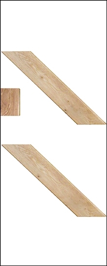 SOLID OAK LEDGED BRACING PACK - Unfinished - LP