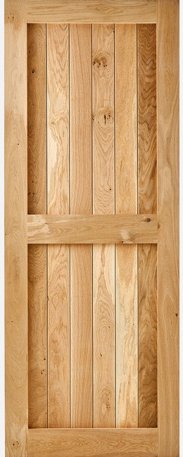 Internal Solid Oak Framed & Ledged Un-Finished Door - Image 2