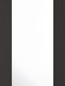 Internal Charcoal Black Diez Pre Finished (CLEAR GLASS) Raised Mouldings Door