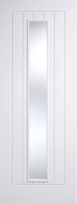 Internal White Primed Mexicano (CLEAR GLASS) Semi Solid Core Door
