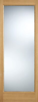 External Oak Pattern 10 (CLEAR GLASS) Un-Finished Door
