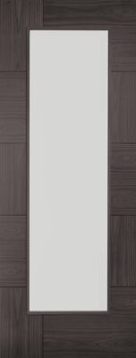 Internal Umber Grey Laminate Ravenna (CLEAR GLASS) Door