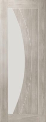 Internal White Grey Laminate Salerno (CLEAR GLASS) Door