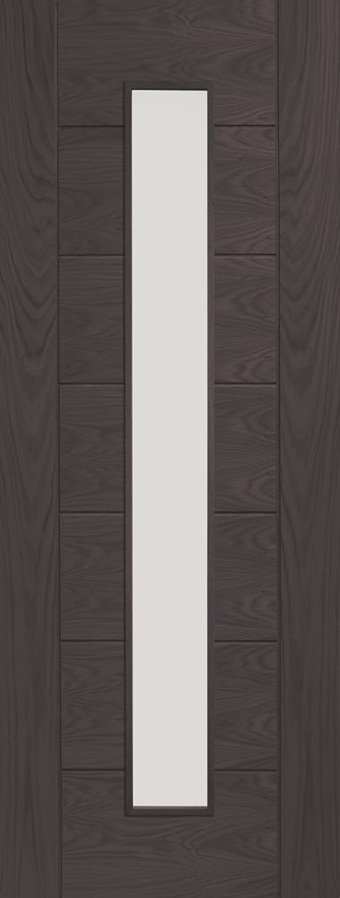 Internal Umber Grey Laminate (CLEAR GLASS) Palermo Door