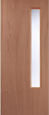 Lipped Timber Blank with (CLEAR GLASS) 20G FD30 44mm Fire Door - MB