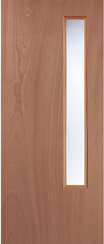 Lipped Timber Blank with (CLEAR GLASS) 20G FD30 44mm Fire Door - MB