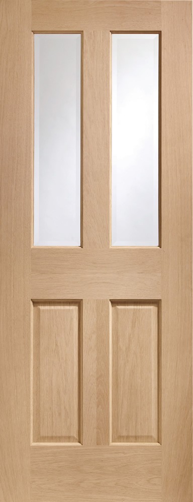 Oak Malton (CLEAR FIRE GLASS) Un-Finished FD30 44mm - XL