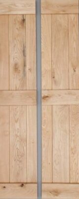 Internal Solid Oak Bi-Fold V Grooved Ledged Door