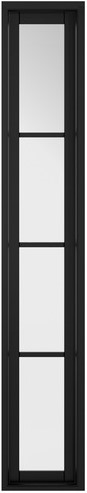 Internal Manhattan Demi Panel Pre-Finished Black W6 (CLEAR GLASS) Soho Door