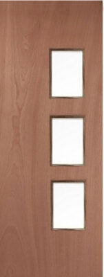 Timber Blank 28G (CLEAR GLASS) FD30 44mm Fire Door - MB