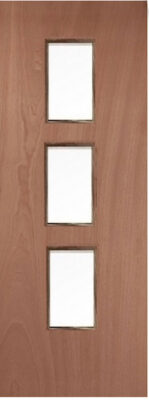 Timber Blank 23G (CLEAR GLASS) FD30 44mm Fire Door - MB