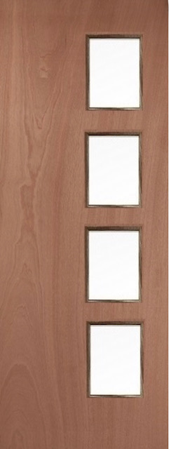 Timber Blank 27G (OBSCURE GLASS) FD30 44mm Fire Door - MB