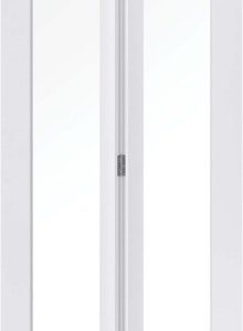 Internal White Primed 1 Panel Pattern 10 (CLEAR GLASS) Bi-Fold - Solid Core - LPD