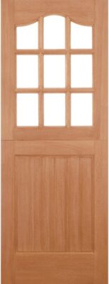 External Hardwood Stable 9 Light Un-Glazed (NO GLASS) M&T Un-Finished Door