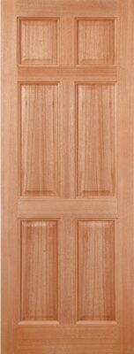 External Hardwood Colonial 6P Dowelled Un-Finished Door