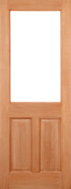 External Hardwood 2XG 2 Panel (CLEAR DOUBLE GLAZED) Door