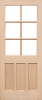 External Hemlock KXT 6 Light Unglazed (No Glass) Door