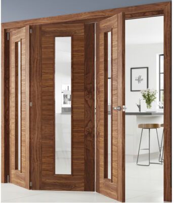 Walnut Internal Folding Door System Divider Kit (Frame Only)
