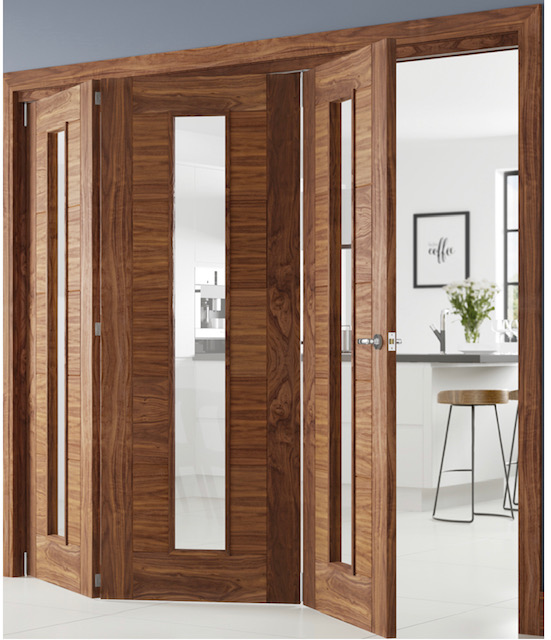 Walnut Internal Folding Door System Divider Kit (Frame Only)