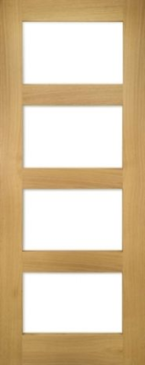 Internal Oak Coventry (CLEAR GLASS) Un-Finished Door