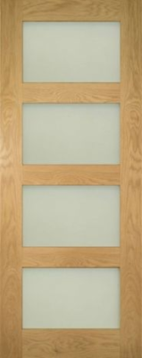 Internal Oak Coventry (OBSCURE GLASS) Un-Finished Door