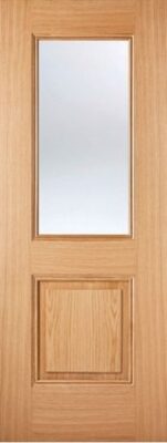 Oak Arnhem (CLEAR GLASS) Pre-Finished Door - LPD