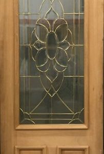 External Hardwood Hereford Ruby with Gold Lead Double Glazed Door