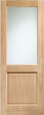 Oak Clear Glazed Firedoor - FD30 - 44mm - DF