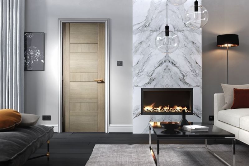 Internal Edmonton Light Grey Pre Finished Door - Image 2