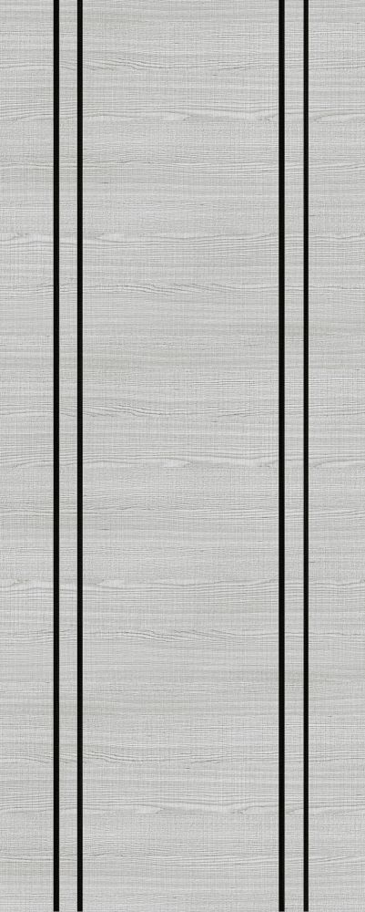 Internal Light Grey Ash with Dark Grey Ash Vertical Inlays Pre-Finished Solid Core Door