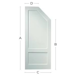 White Primed Madi Straight/Angled Custom Door - MB