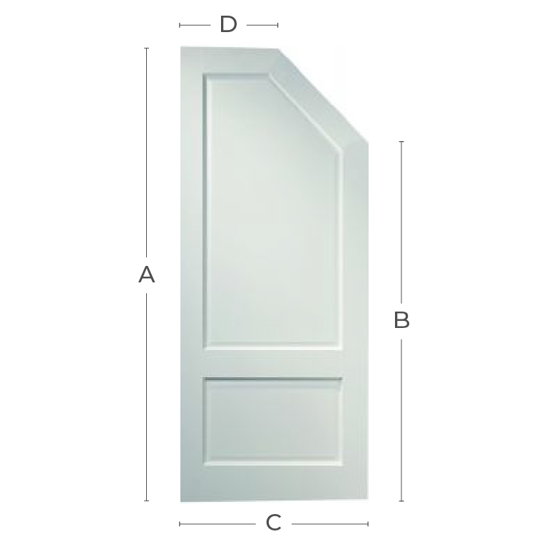 White Primed Madi Straight/Angled Custom Door - MB