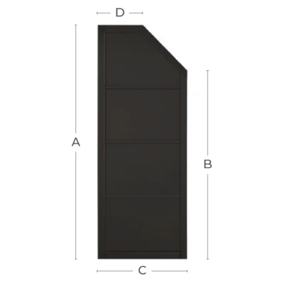Black Primed Soyo Straight/Angled Custom Door - MB